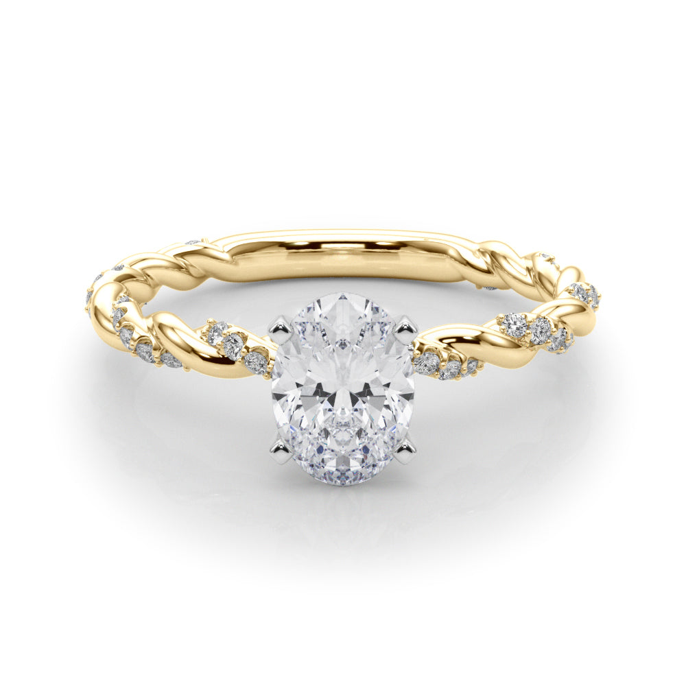 Engagement Ring with Twisted Shank
