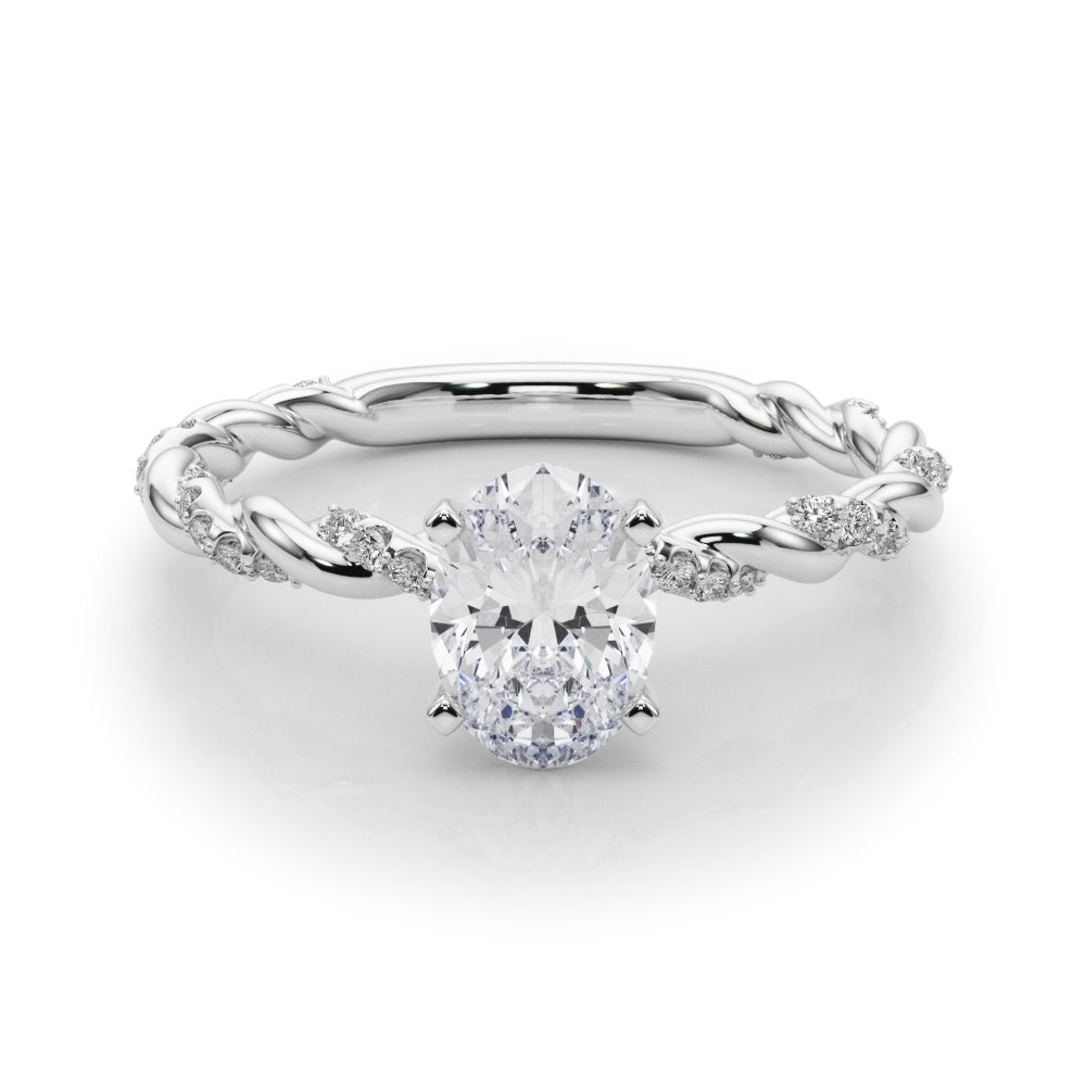 Engagement Ring with Twisted Shank