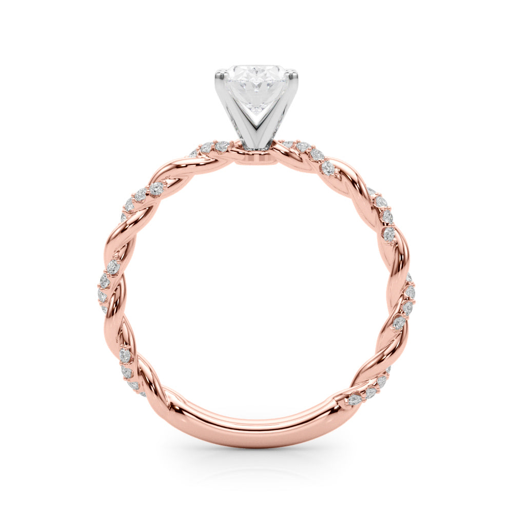 Engagement Ring with Twisted Shank