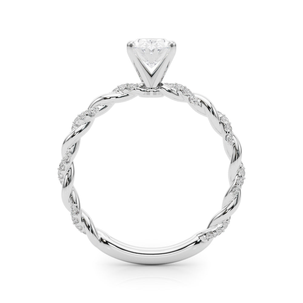 Engagement Ring with Twisted Shank