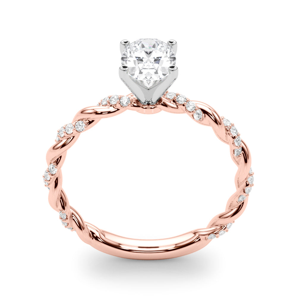 Engagement Ring with Twisted Shank
