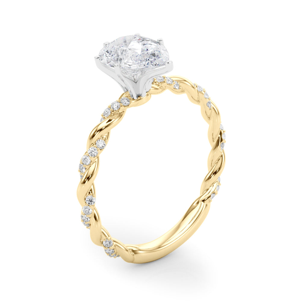 Engagement Ring with Twisted Shank
