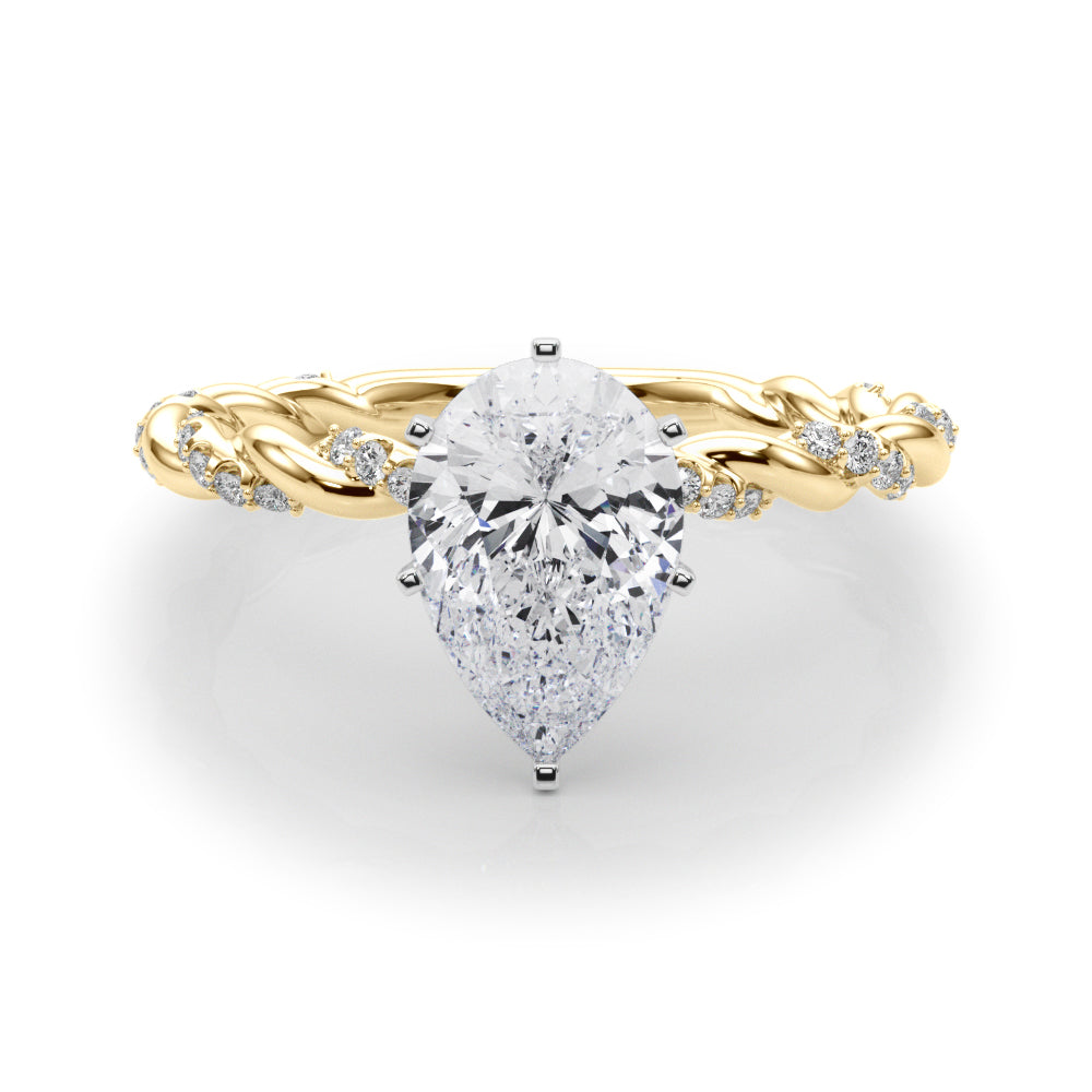 Engagement Ring with Twisted Shank