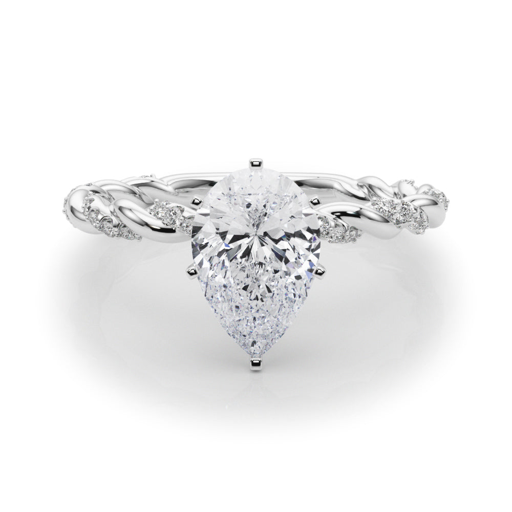 Engagement Ring with Twisted Shank
