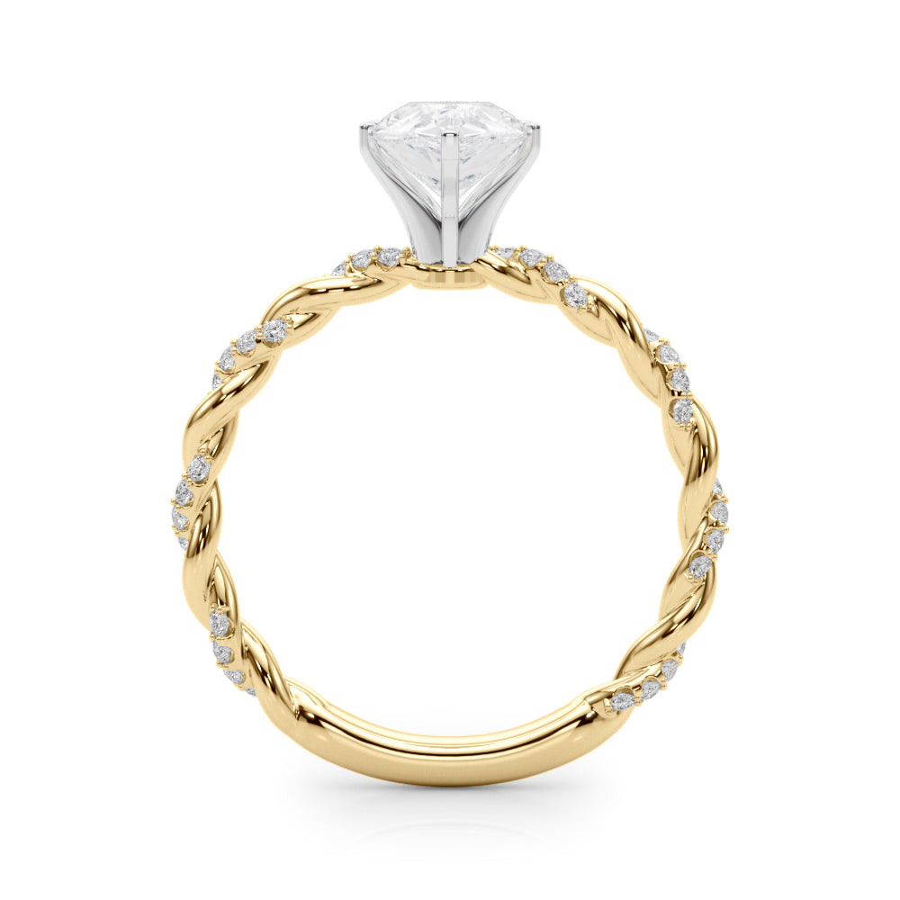 Engagement Ring with Twisted Shank