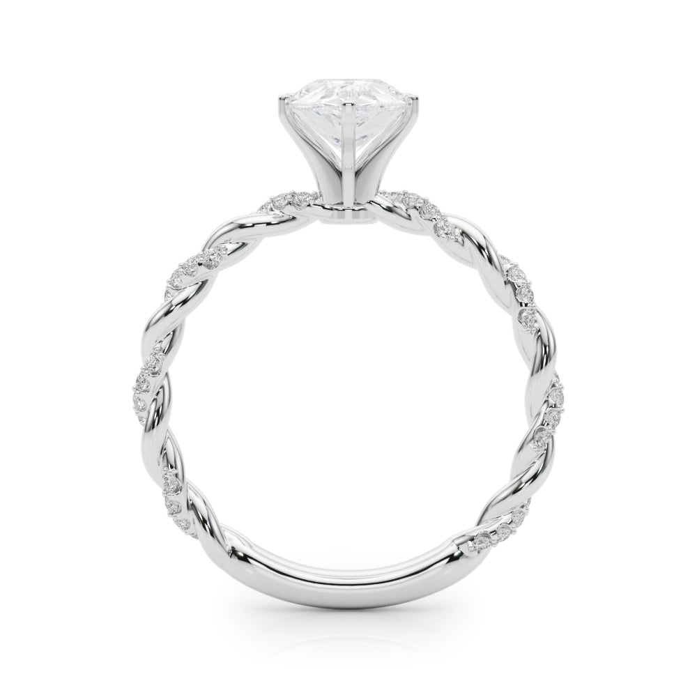 Engagement Ring with Twisted Shank