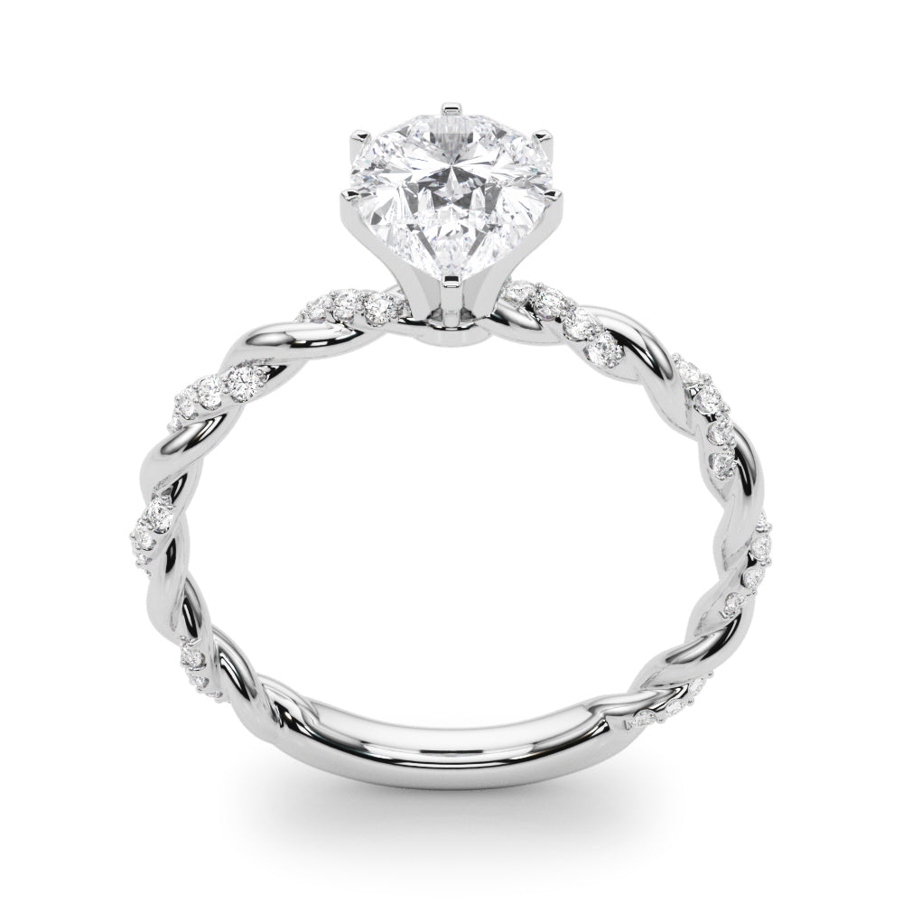 Engagement Ring with Twisted Shank
