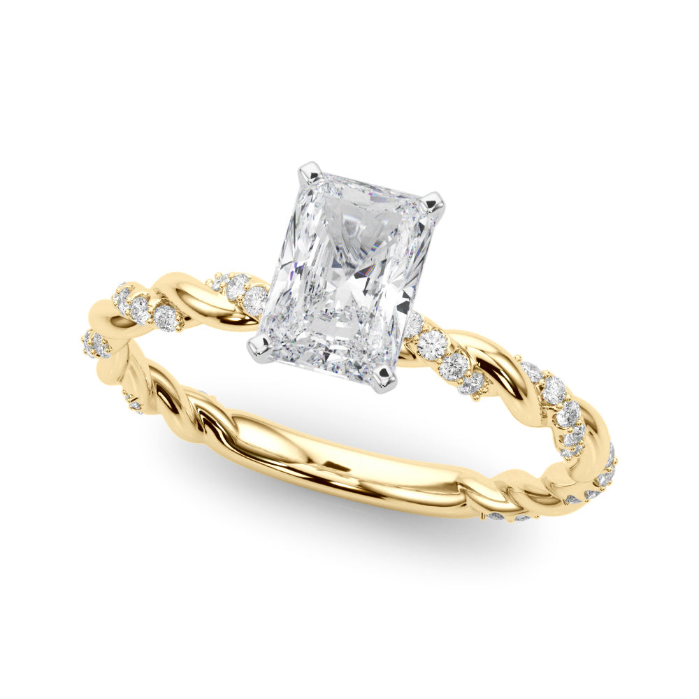 Engagement Ring with Twisted Shank
