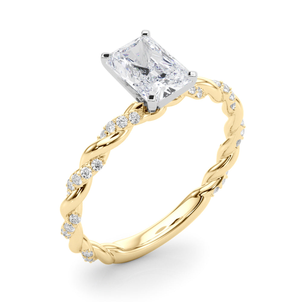 Engagement Ring with Twisted Shank