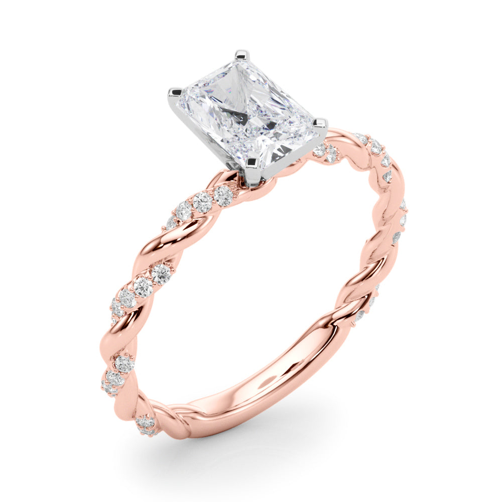 Engagement Ring with Twisted Shank