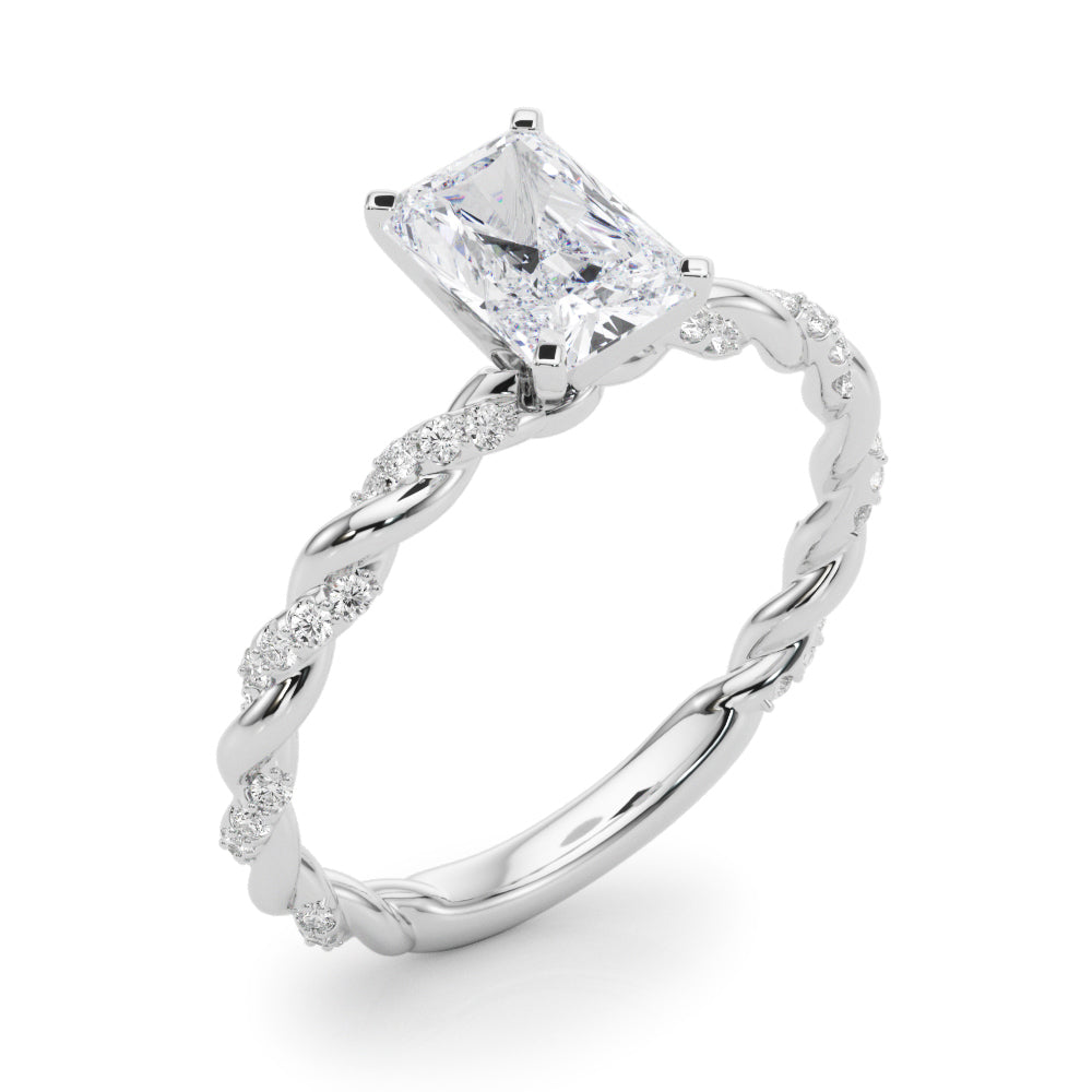 Engagement Ring with Twisted Shank
