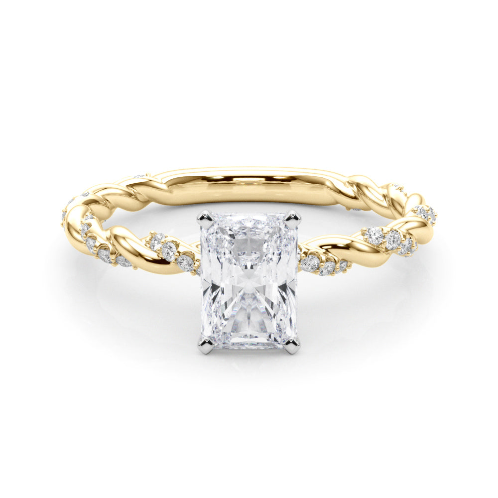 Engagement Ring with Twisted Shank