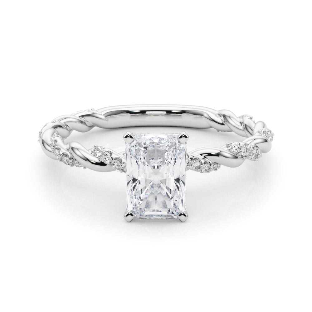 Engagement Ring with Twisted Shank