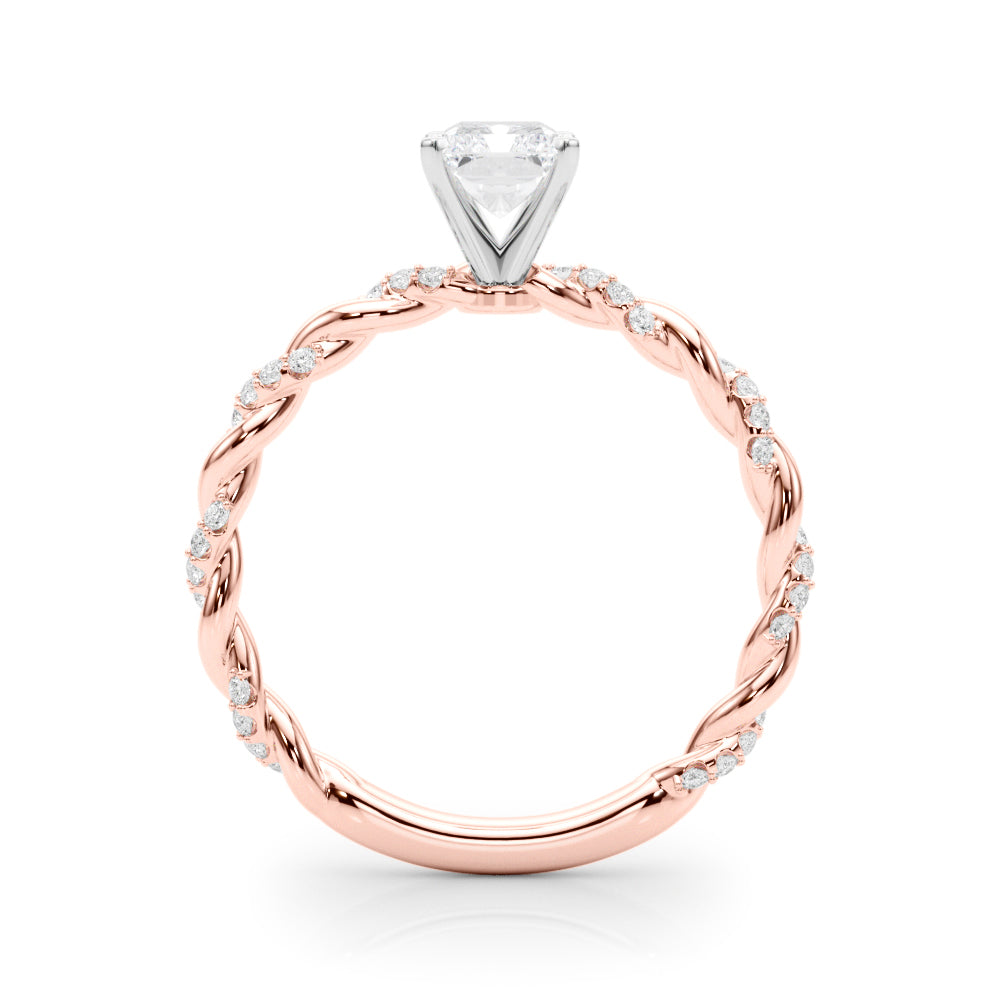 Engagement Ring with Twisted Shank