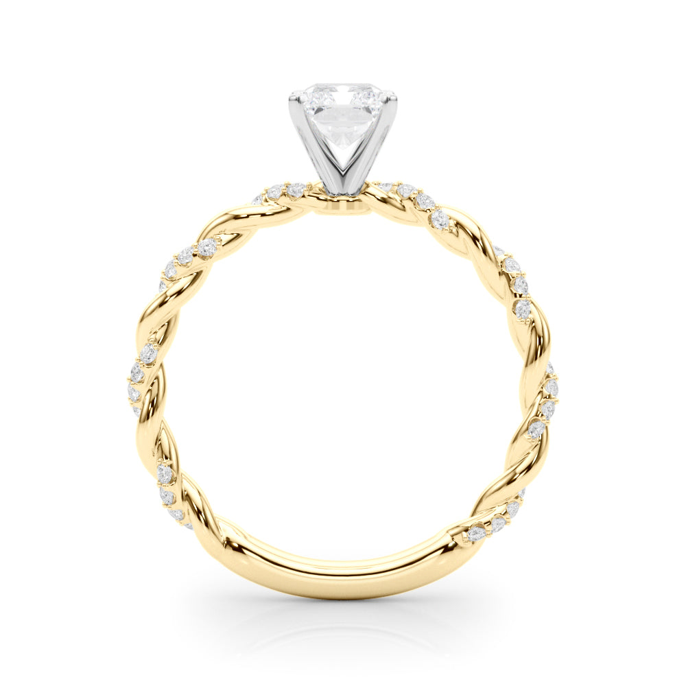 Engagement Ring with Twisted Shank