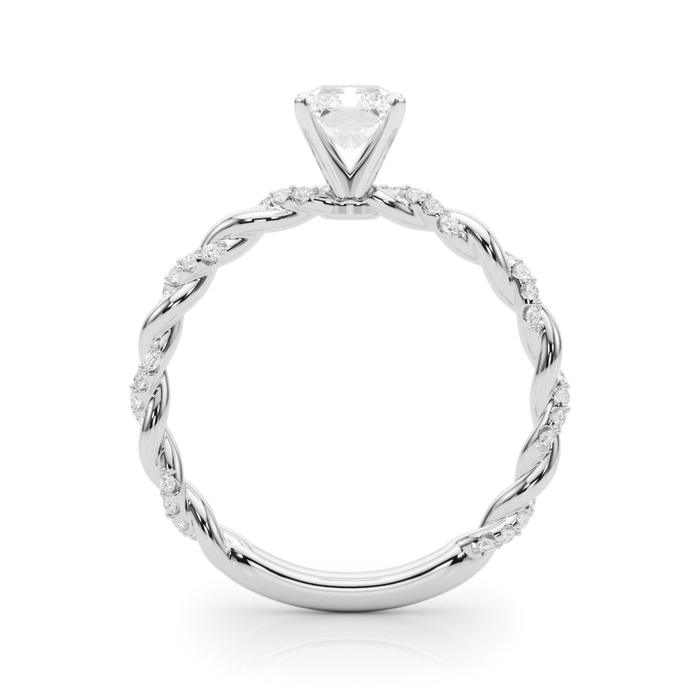 Engagement Ring with Twisted Shank