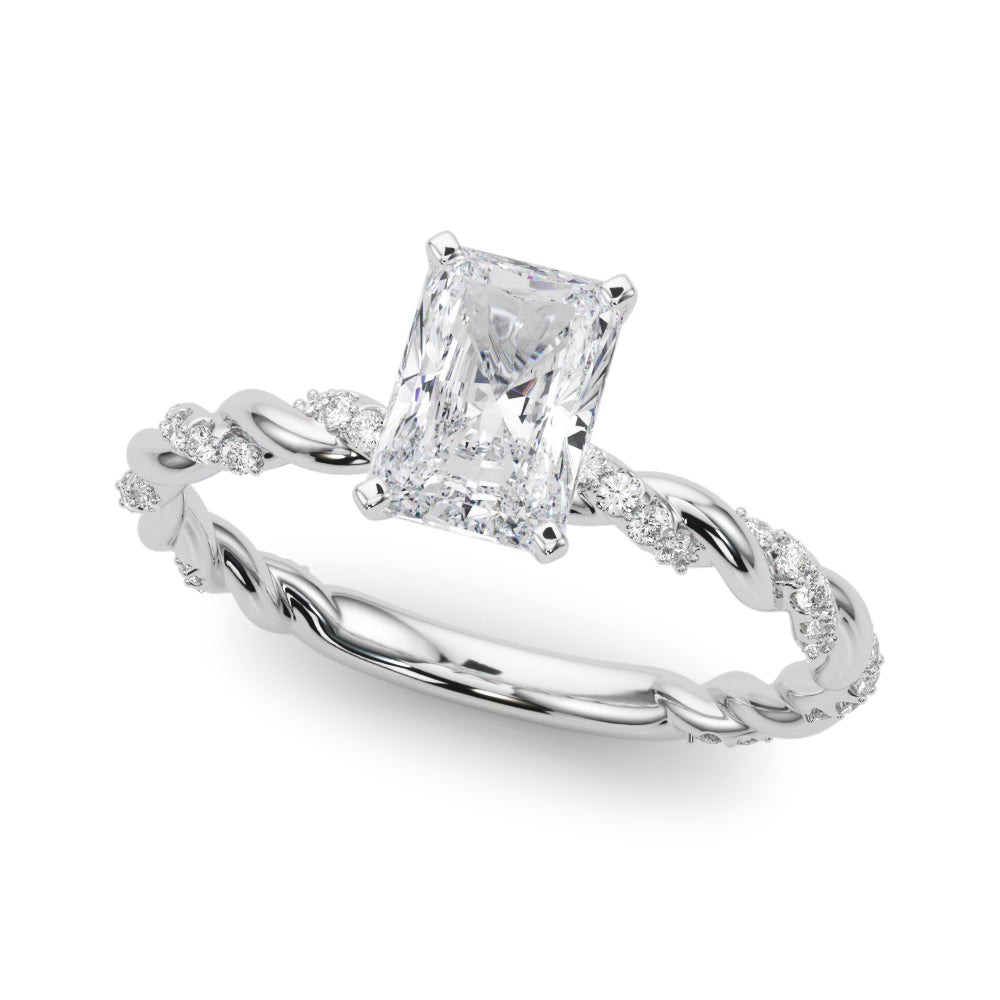 Engagement Ring with Twisted Shank