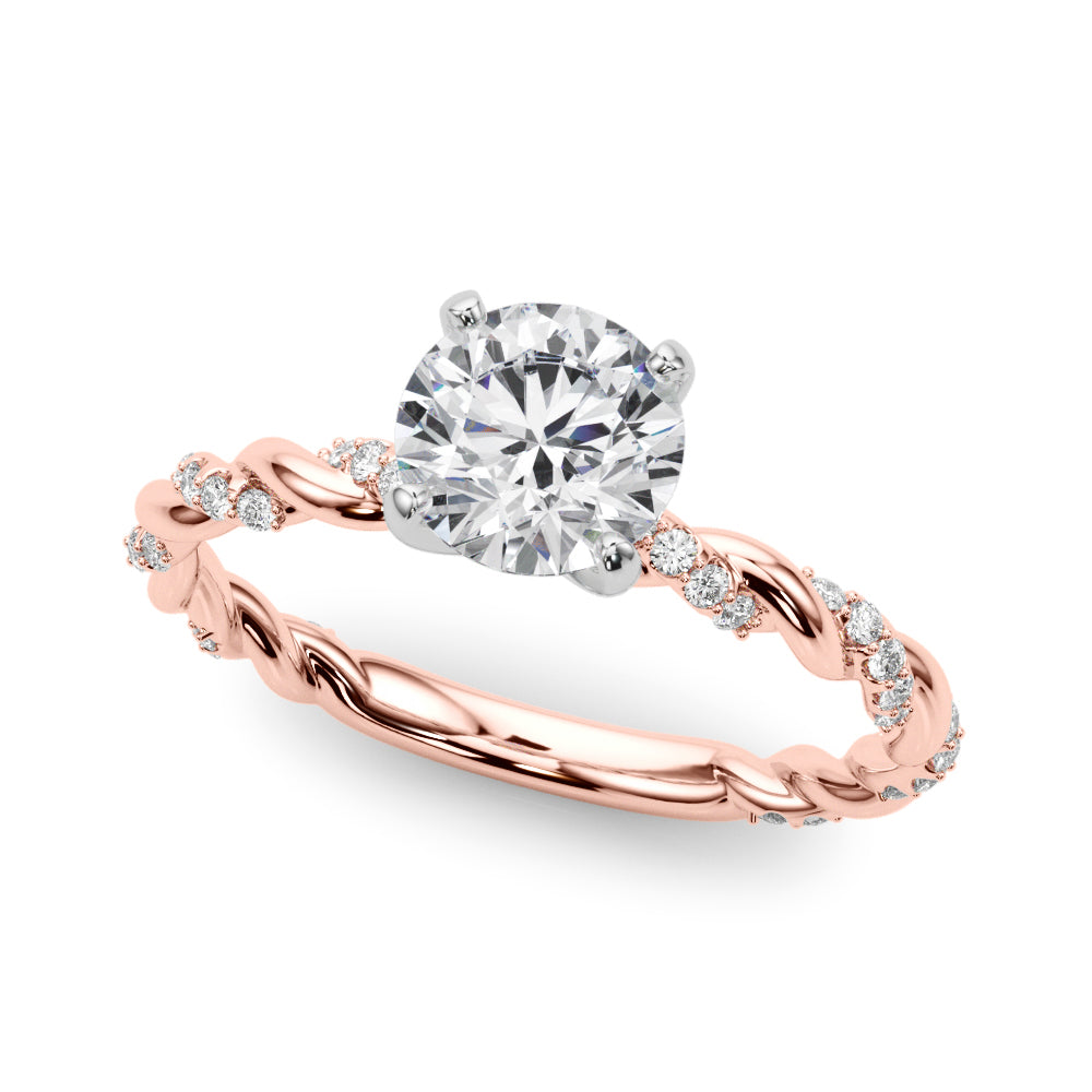Engagement Ring with Twisted Shank