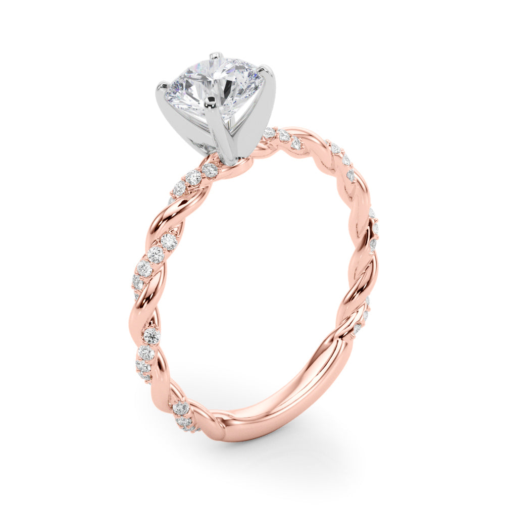 Engagement Ring with Twisted Shank
