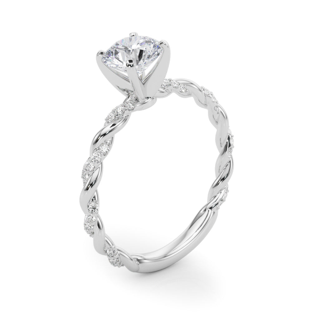 Engagement Ring with Twisted Shank