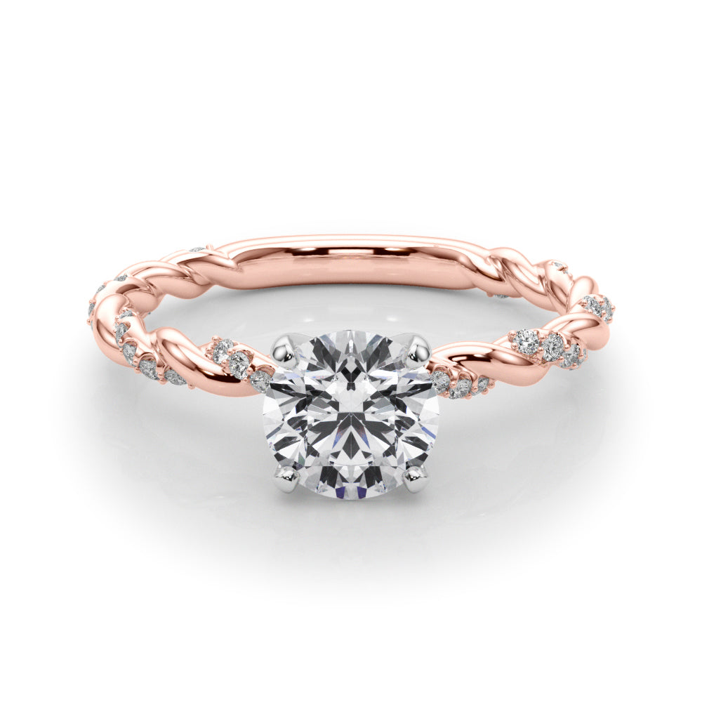 Engagement Ring with Twisted Shank