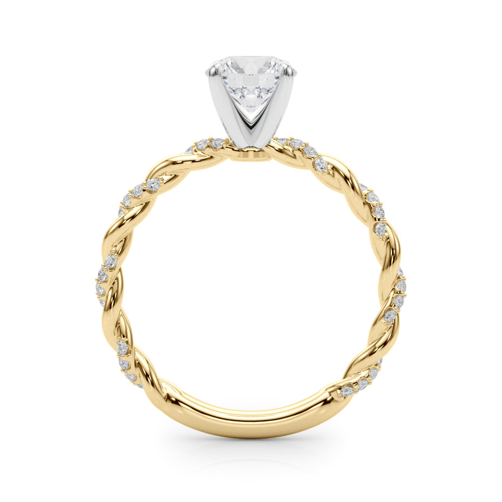 Engagement Ring with Twisted Shank