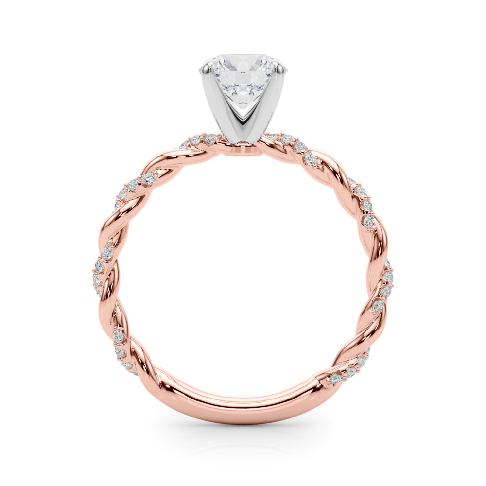 Engagement Ring with Twisted Shank