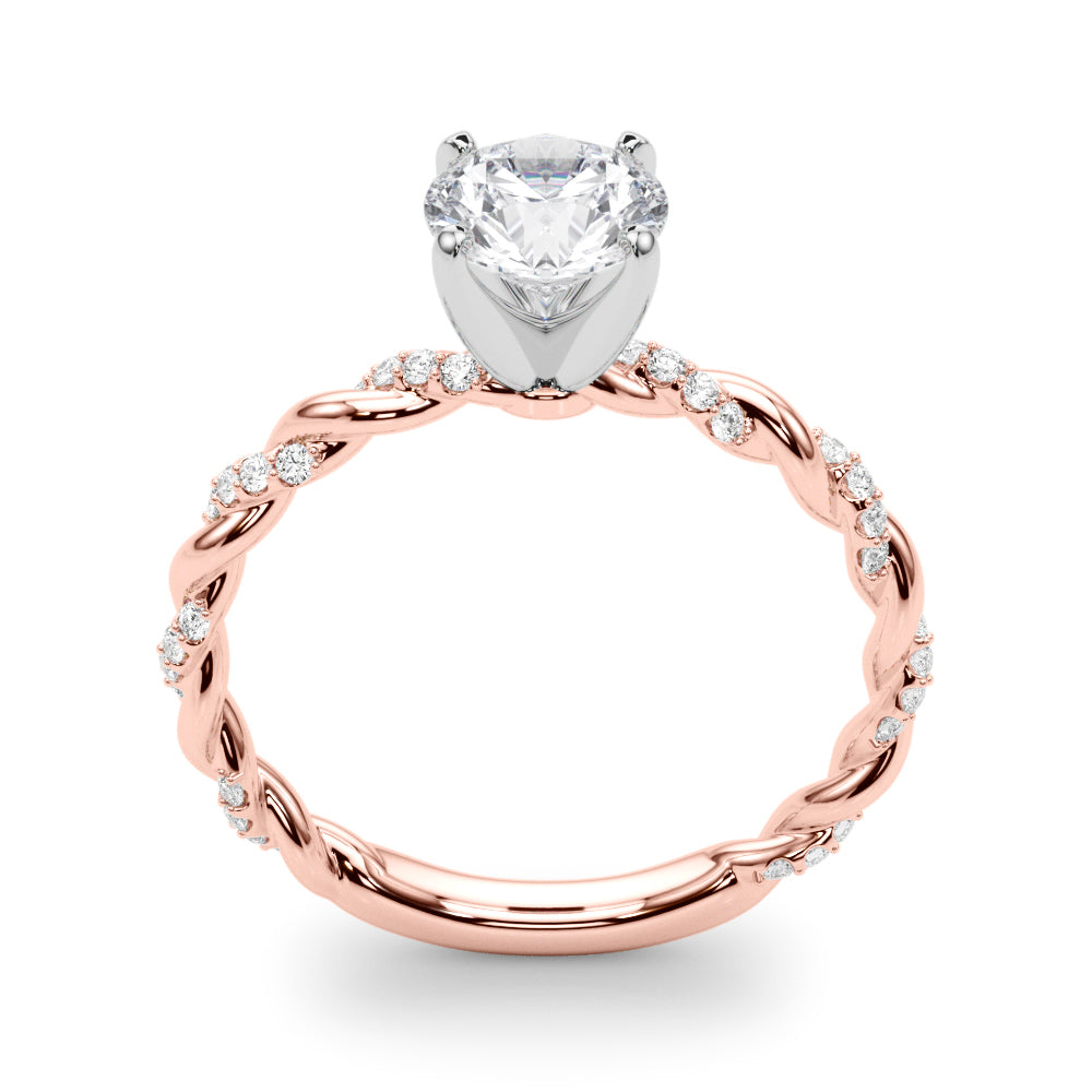 Engagement Ring with Twisted Shank