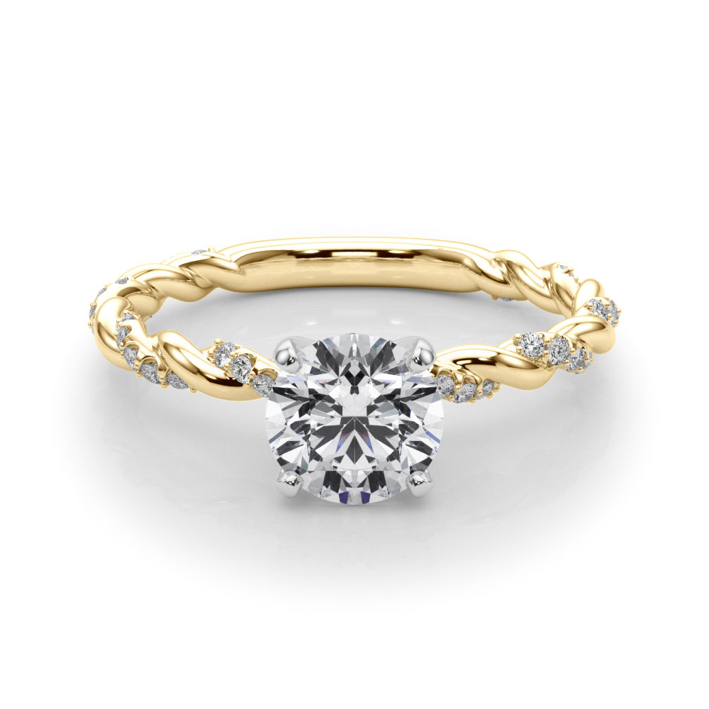 Engagement Ring with Twisted Shank