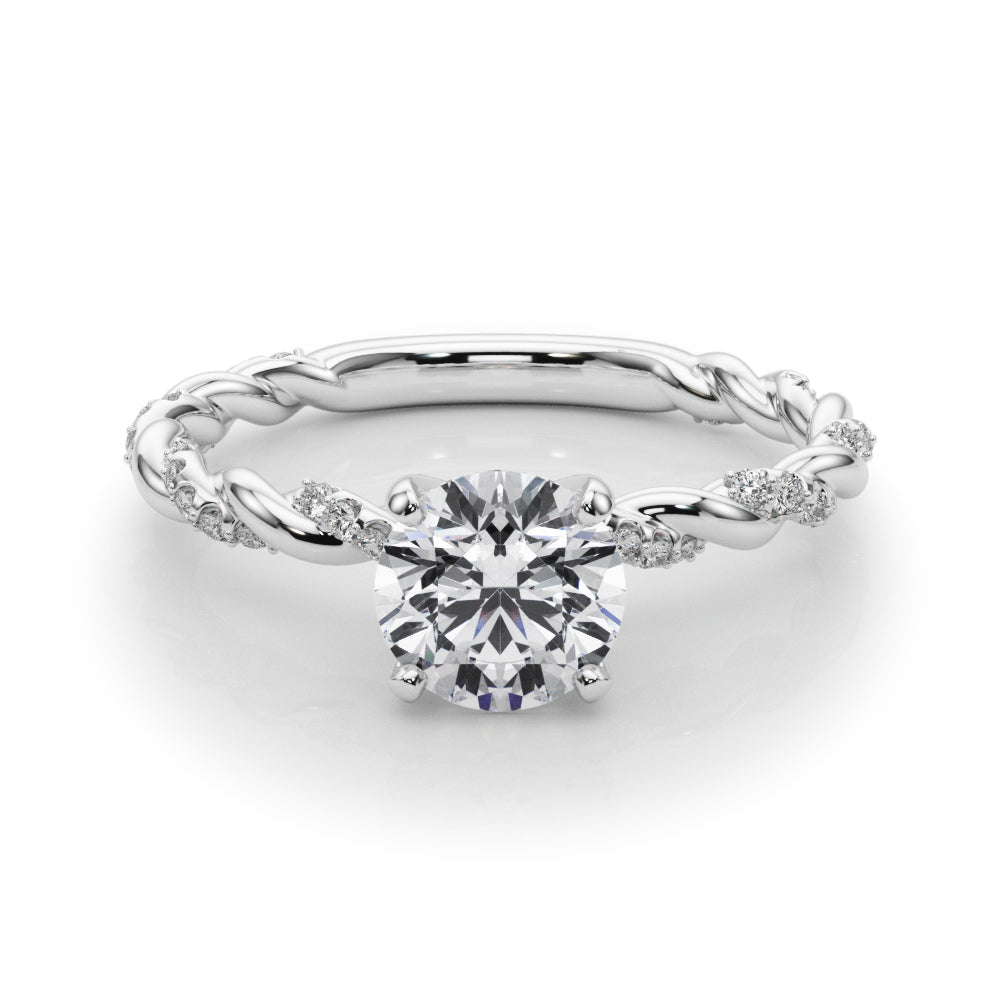 Engagement Ring with Twisted Shank
