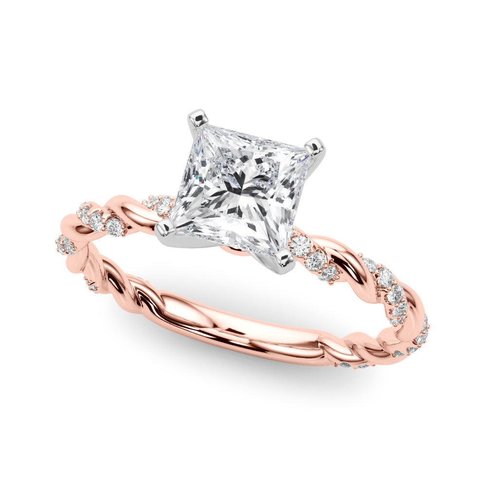 Engagement Ring with Twisted Shank
