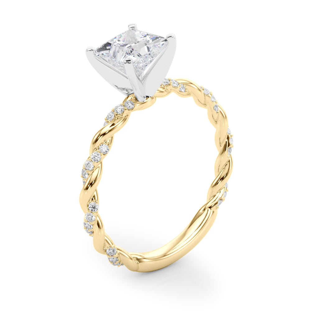Engagement Ring with Twisted Shank