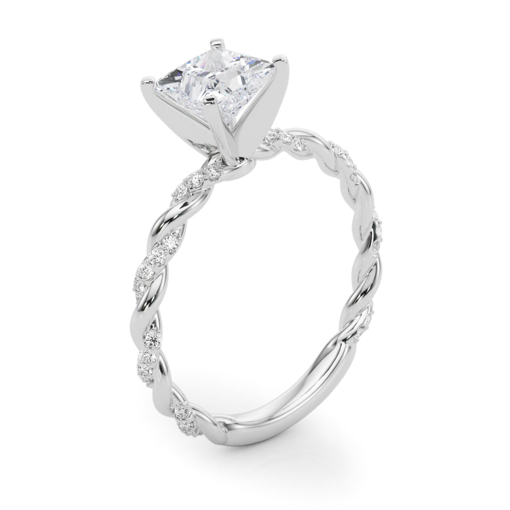 Engagement Ring with Twisted Shank