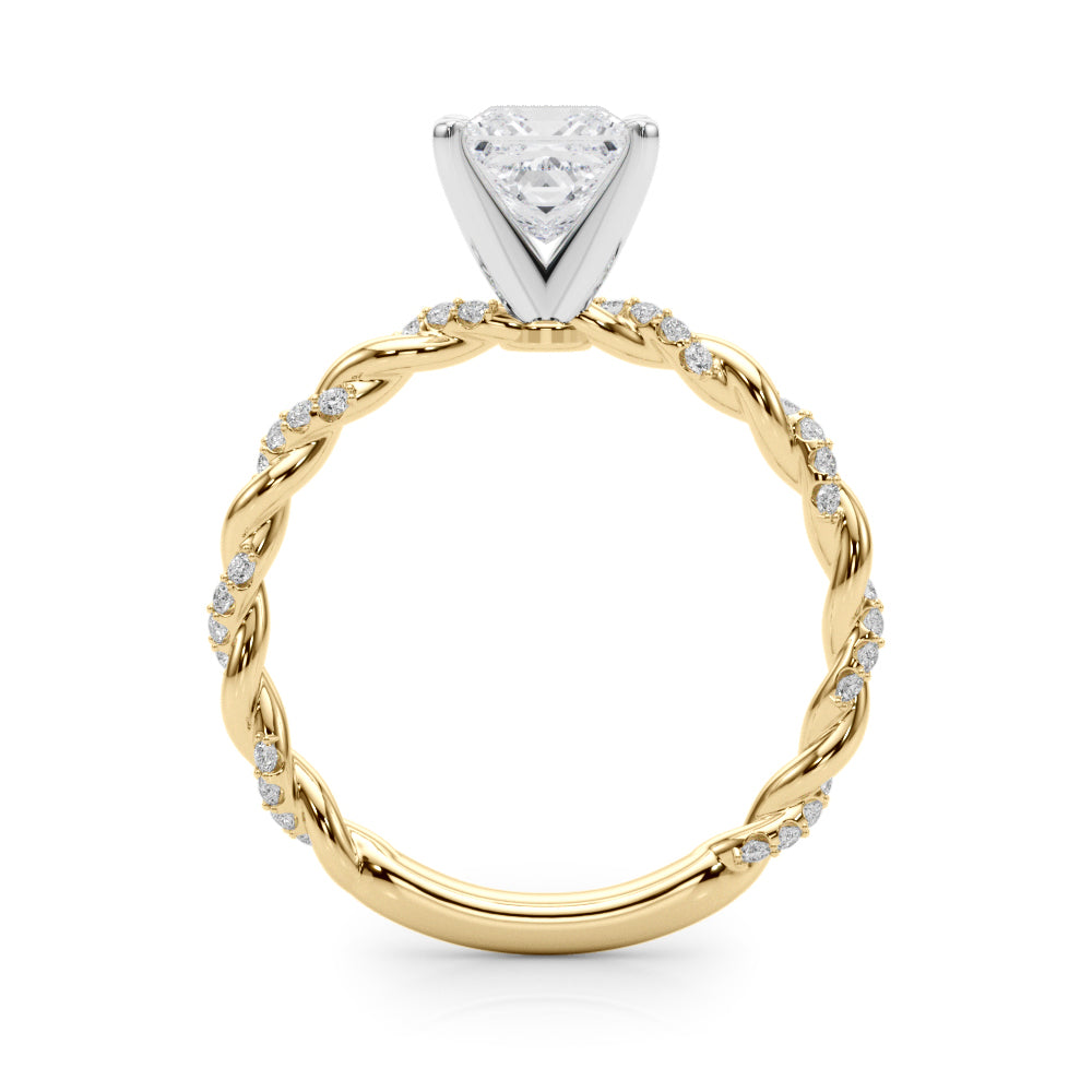 Engagement Ring with Twisted Shank