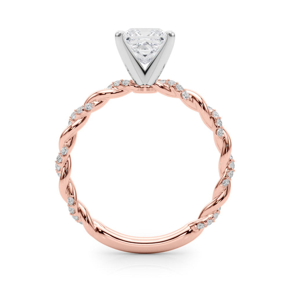 Engagement Ring with Twisted Shank