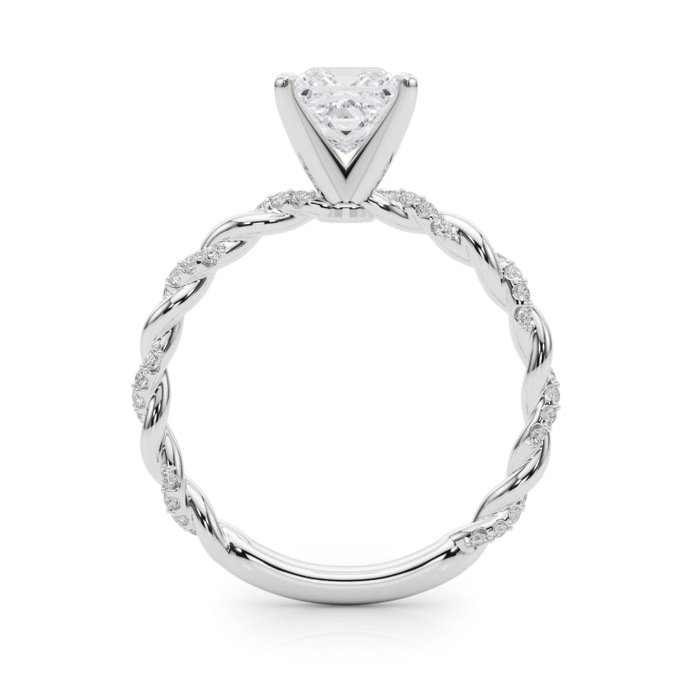 Engagement Ring with Twisted Shank