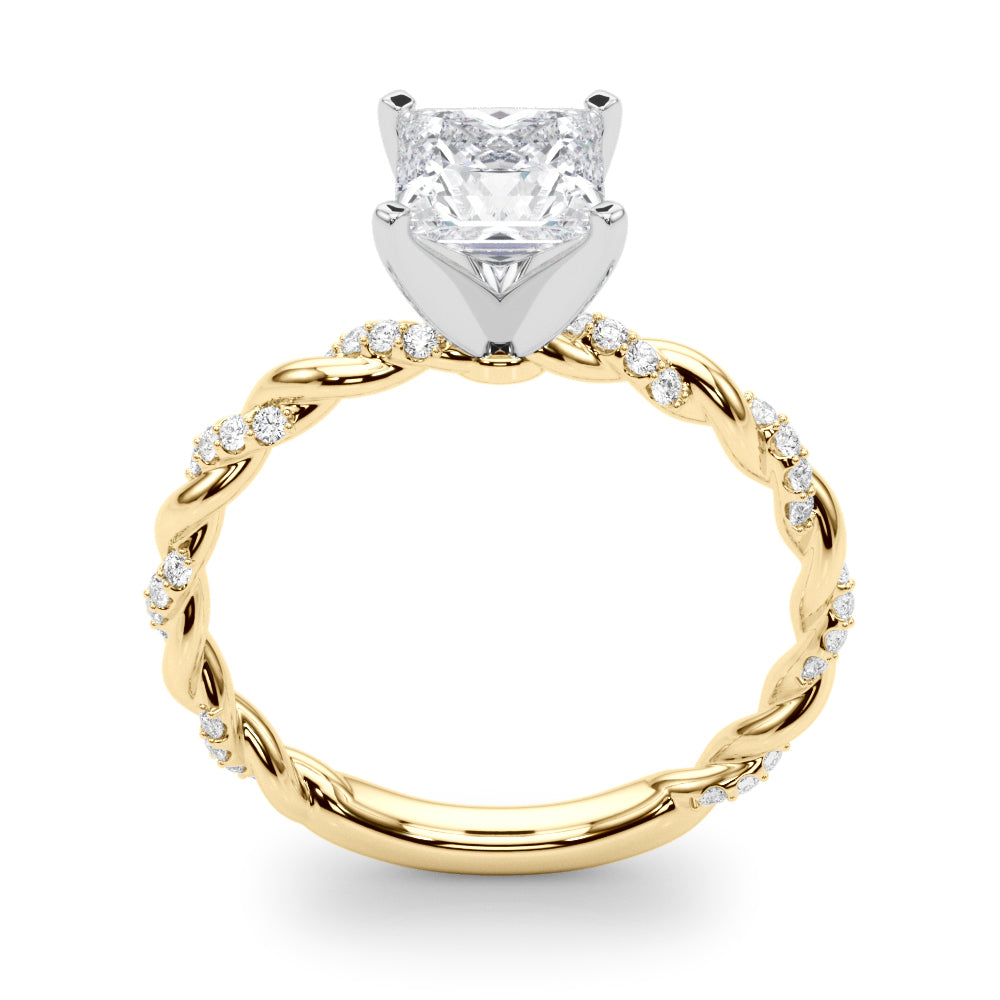 Engagement Ring with Twisted Shank
