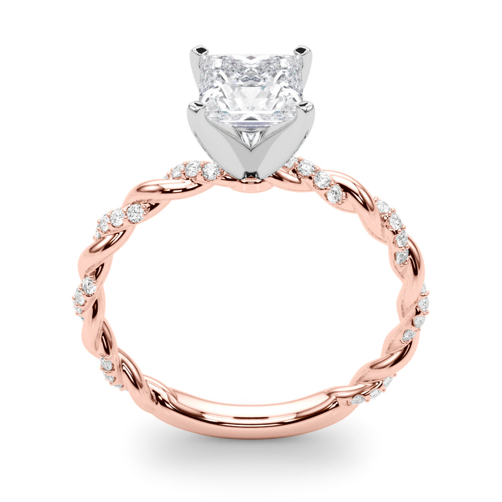 Engagement Ring with Twisted Shank