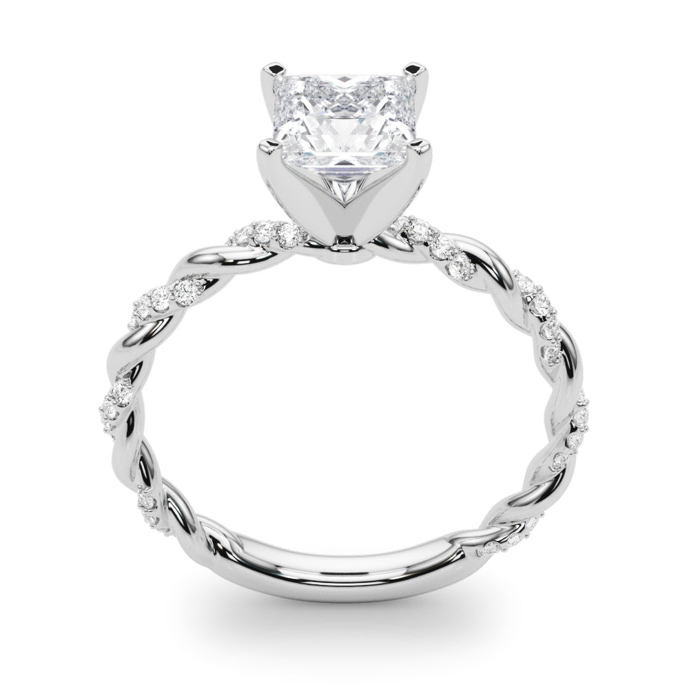 Engagement Ring with Twisted Shank