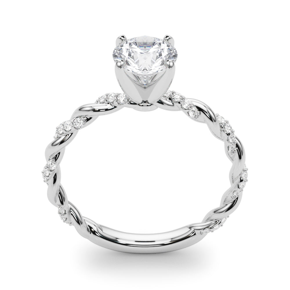 Engagement Ring with Twisted Shank