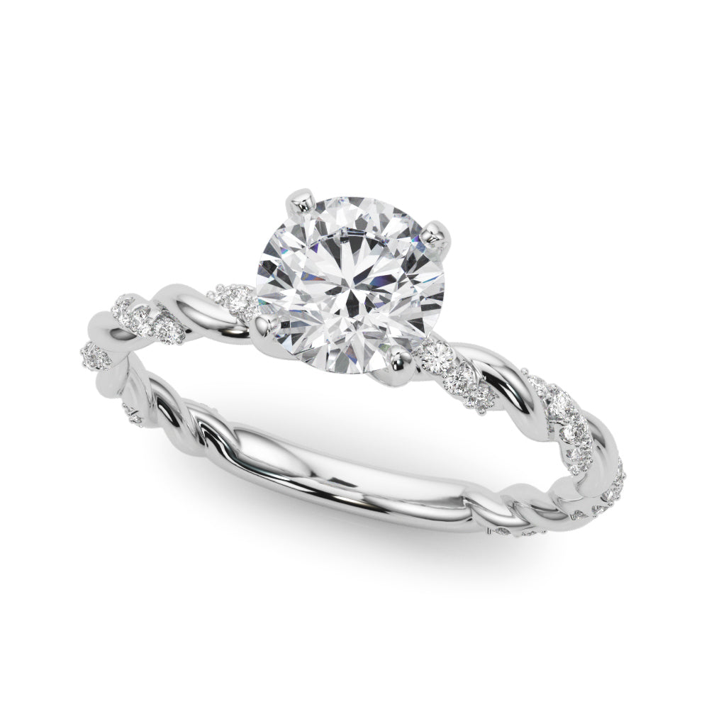Engagement Ring with Twisted Shank