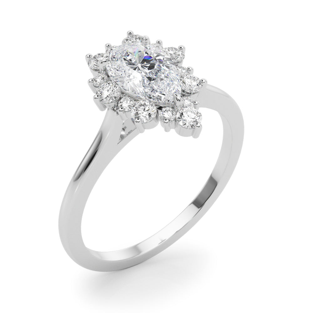 Teardrop Diamond Cluster Ring