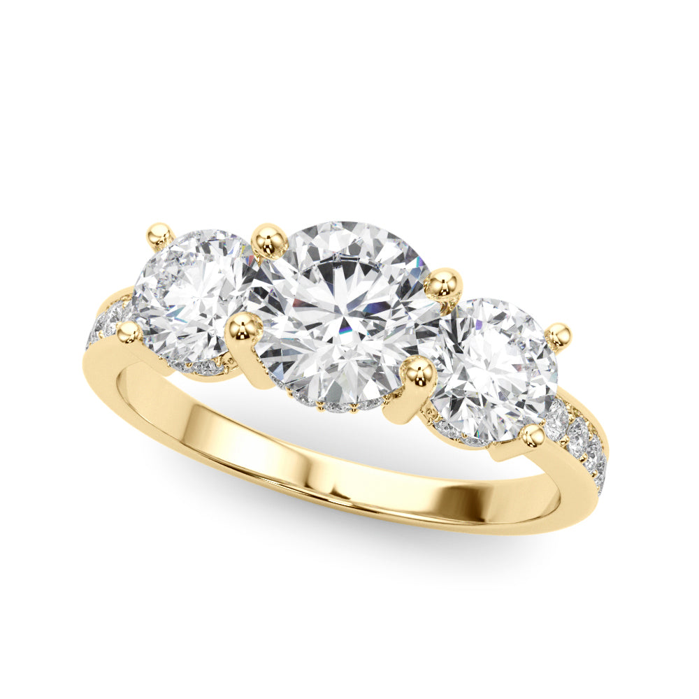 Three Diamond Statement Ring 2 ct