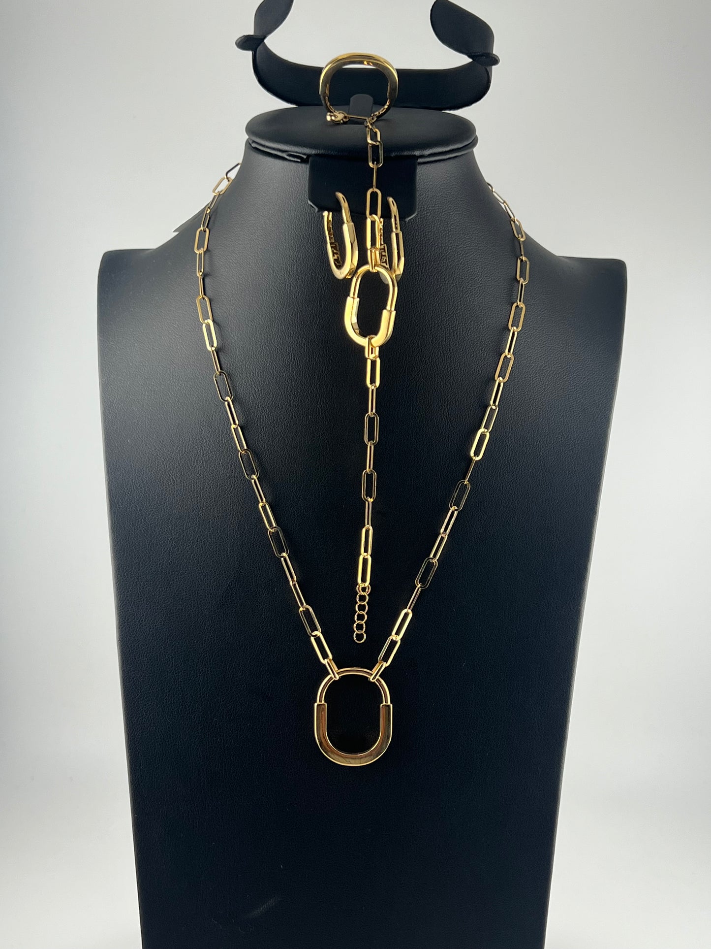 Lock set, solid 18k gold