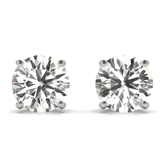 Solitaire Diamond Stud Earrings 1.5c