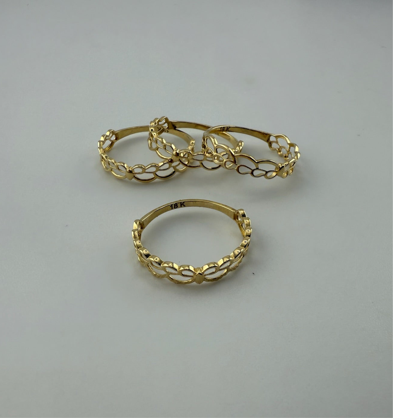 Dainty ring solid 18k gold