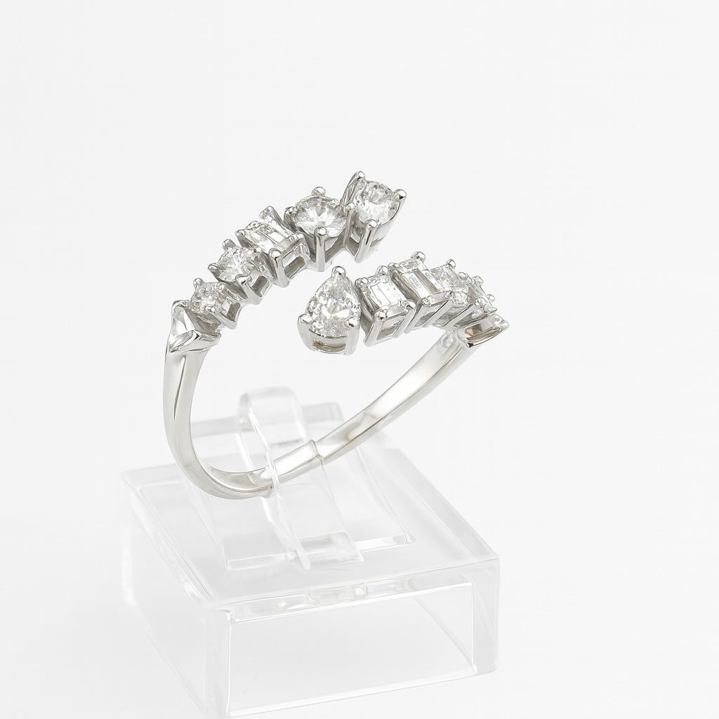 Multishaped 2 ctw total Lab Diamond Wrap Ring