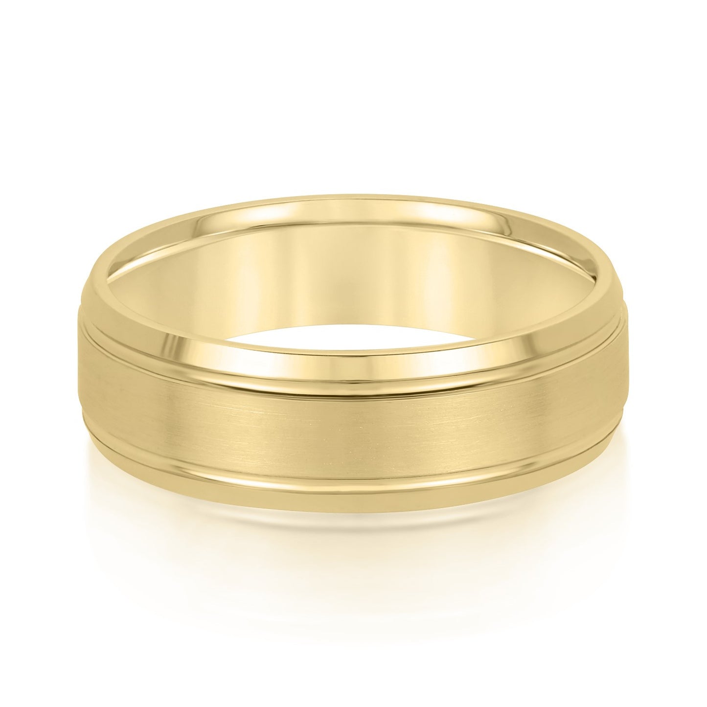 Sleek Sophistication Men's Wedding Band 6mm