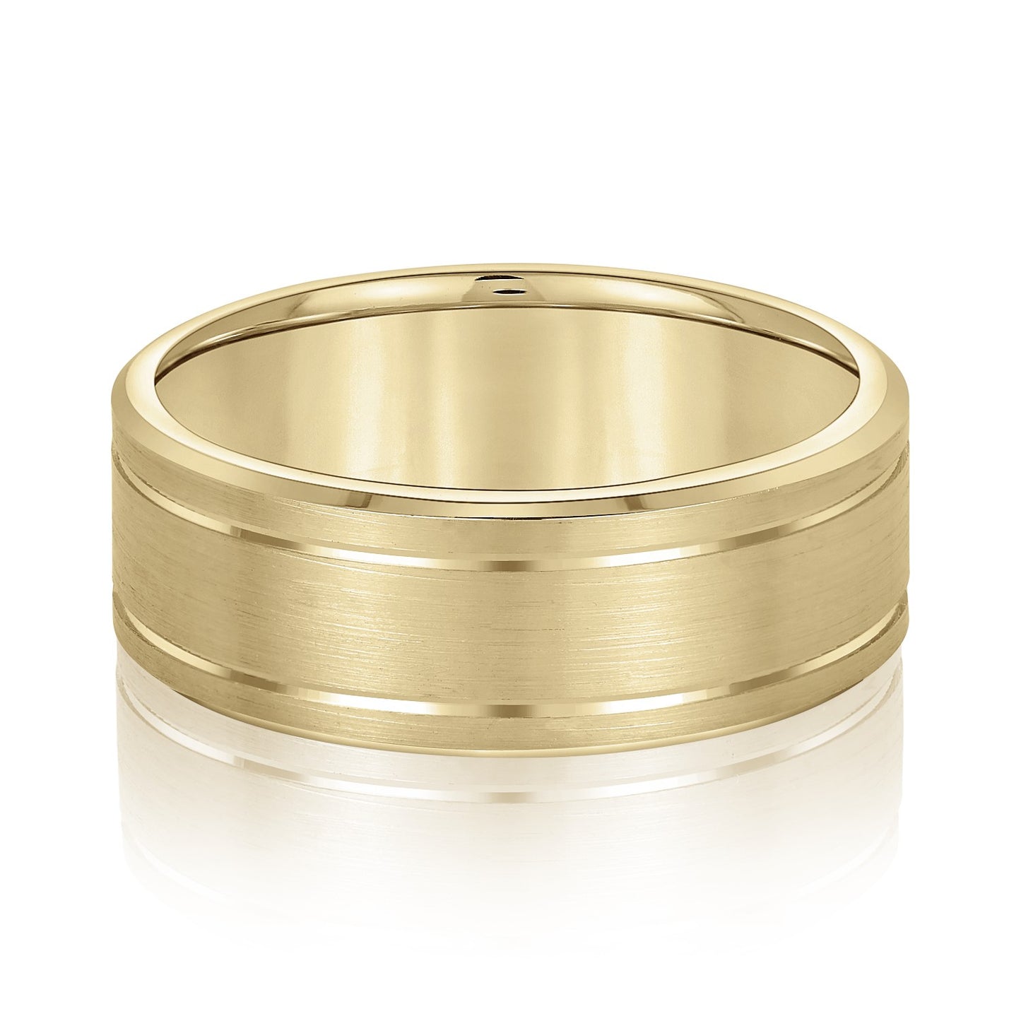 Timeless Grooved Men's Wedding Band 5mm