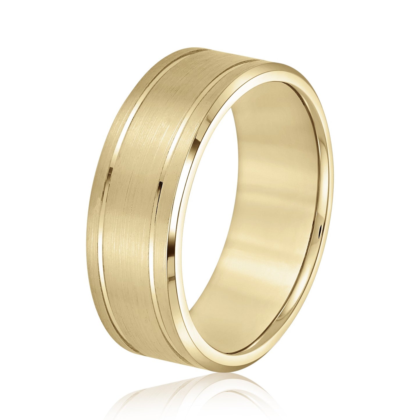 Timeless Grooved Men's Wedding Band 5mm